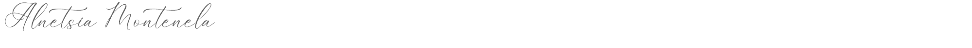 Sample characters Alnetsia Montenela Font